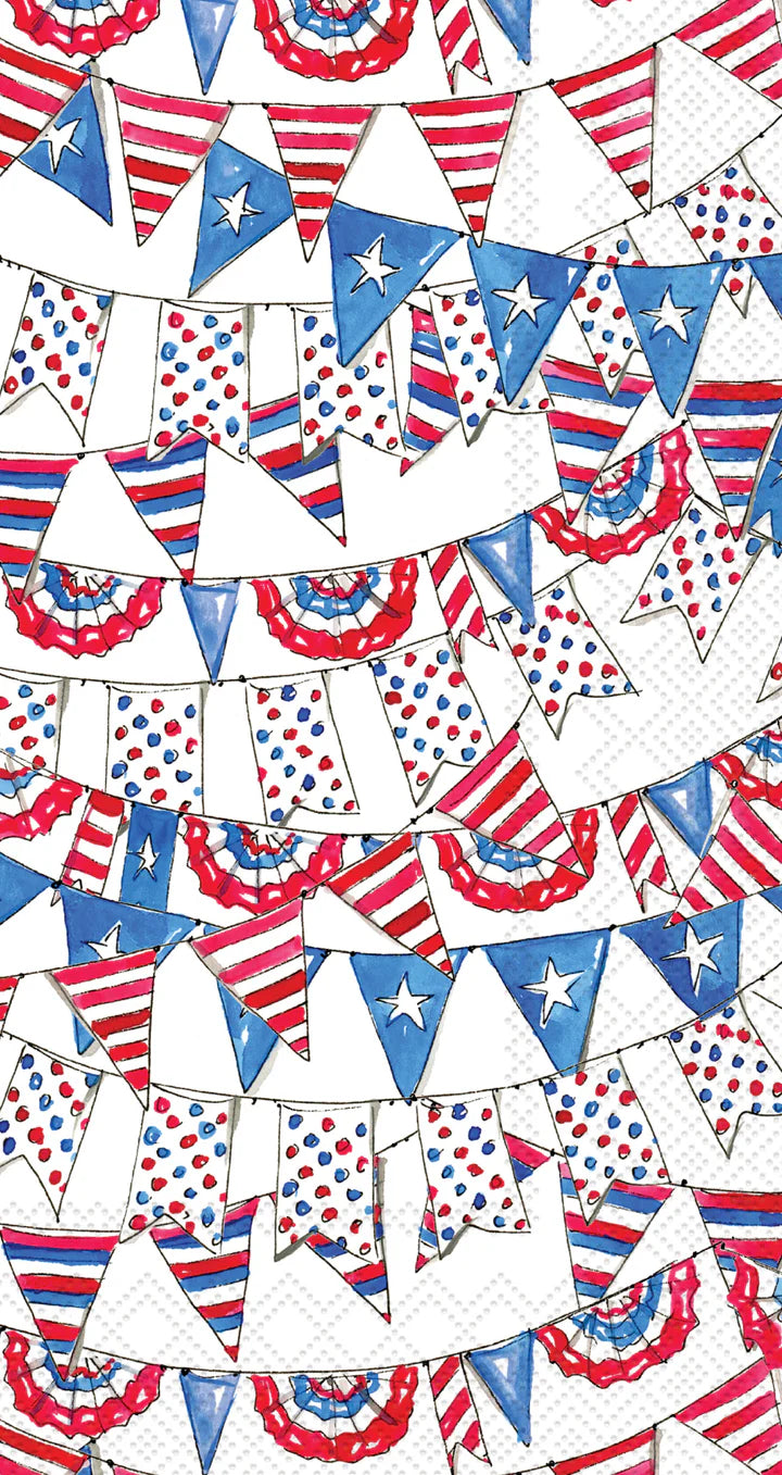 Patriotic Bunting Guest Paper Napkins