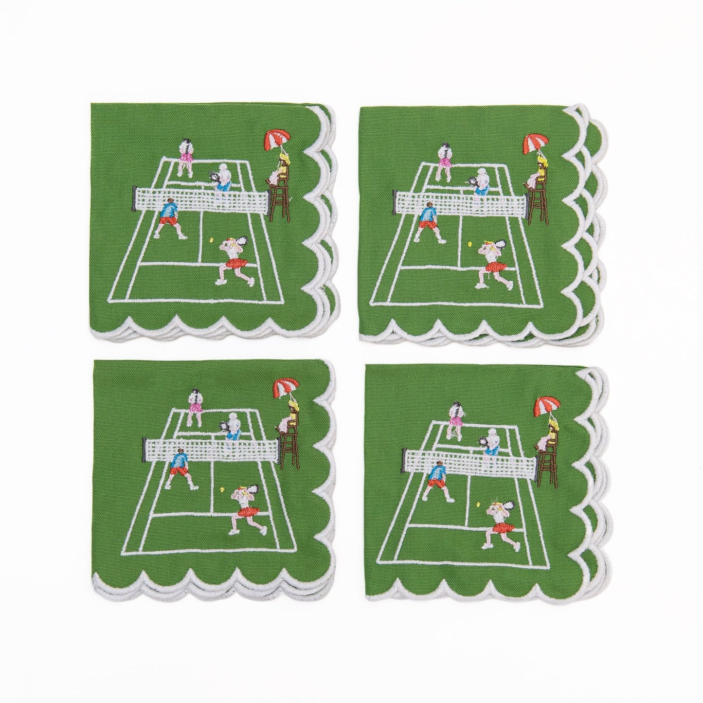 4 Tennis Cocktail Napkins