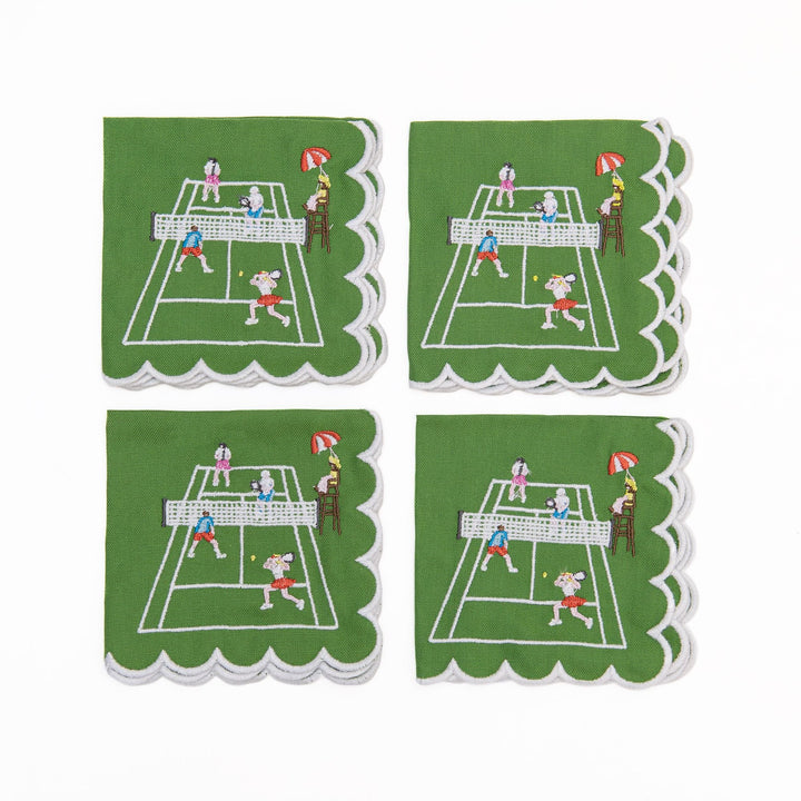4 Tennis Cocktail Napkins
