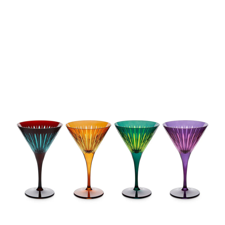 Assorted Prism Martini Glasses Set of Four