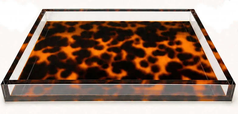 Large Lucite Tortoise Tray