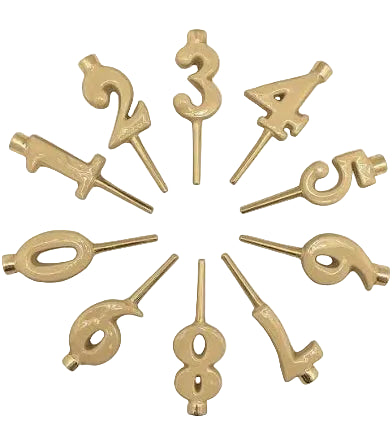 Gold Number Candle Holders