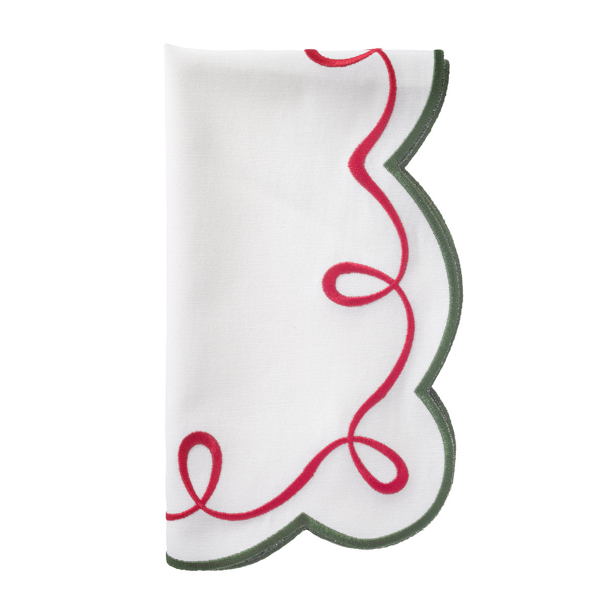 Ribbon Twirl Red Green Napkins