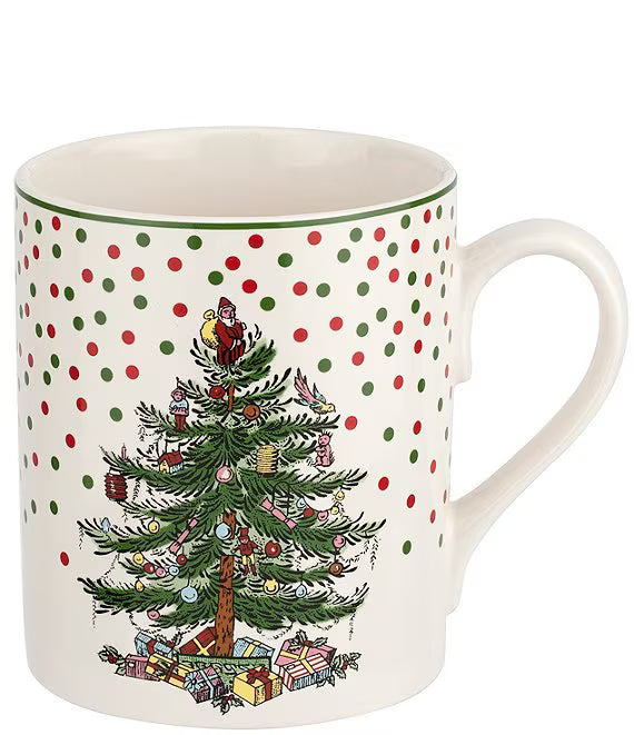 Christmas Tree Polka Dot Mug