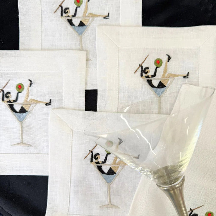 Martini Cocktail Napkin Set