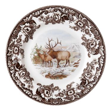 Elk Motif Woodland Dinner Plate