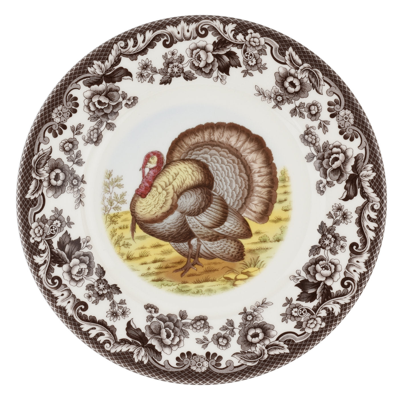 Turkey Motif Woodland Dinner Plate