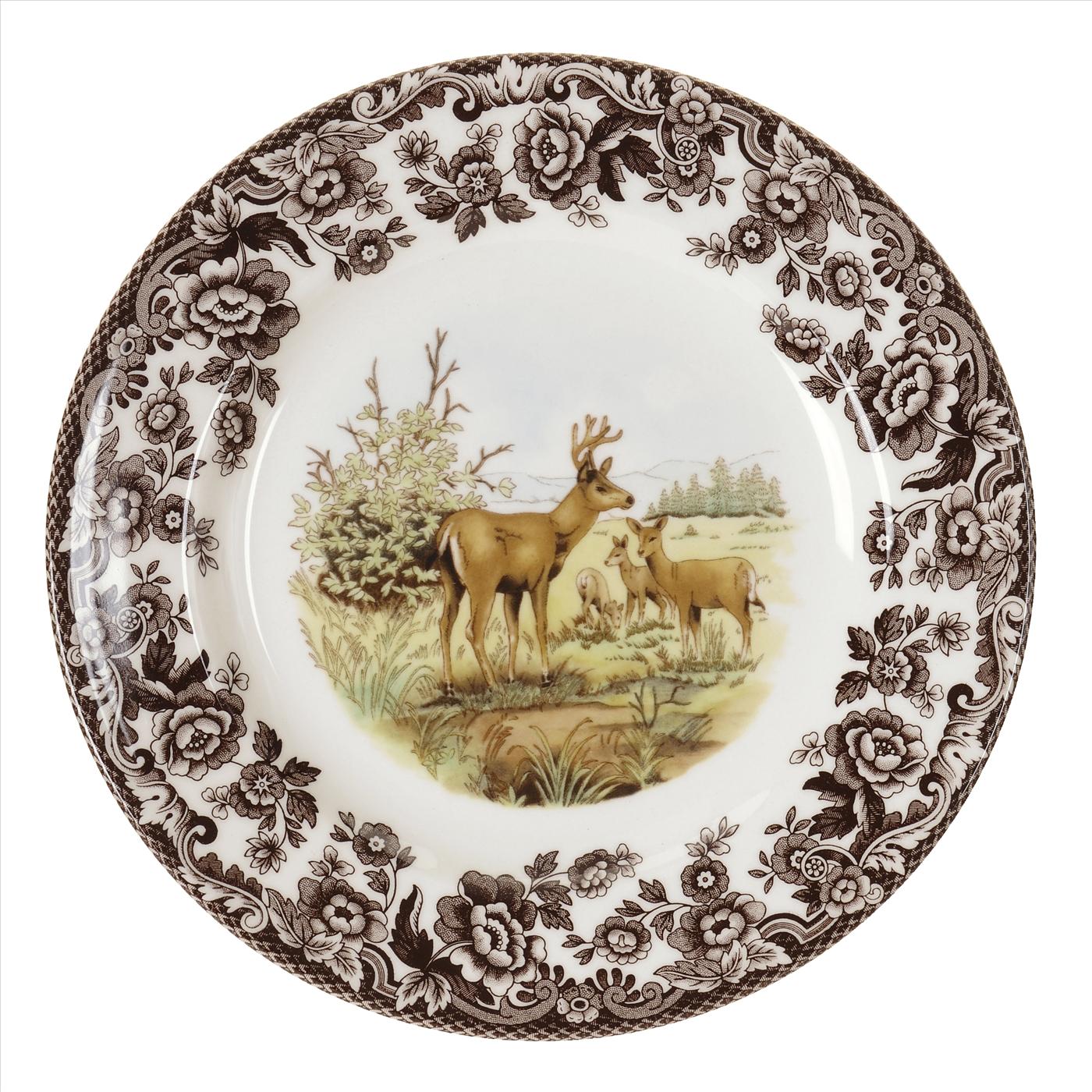 Mule Deer Motif Woodland Salad Plate