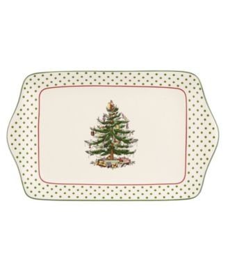 Christmas Polka Dot Dessert Tray