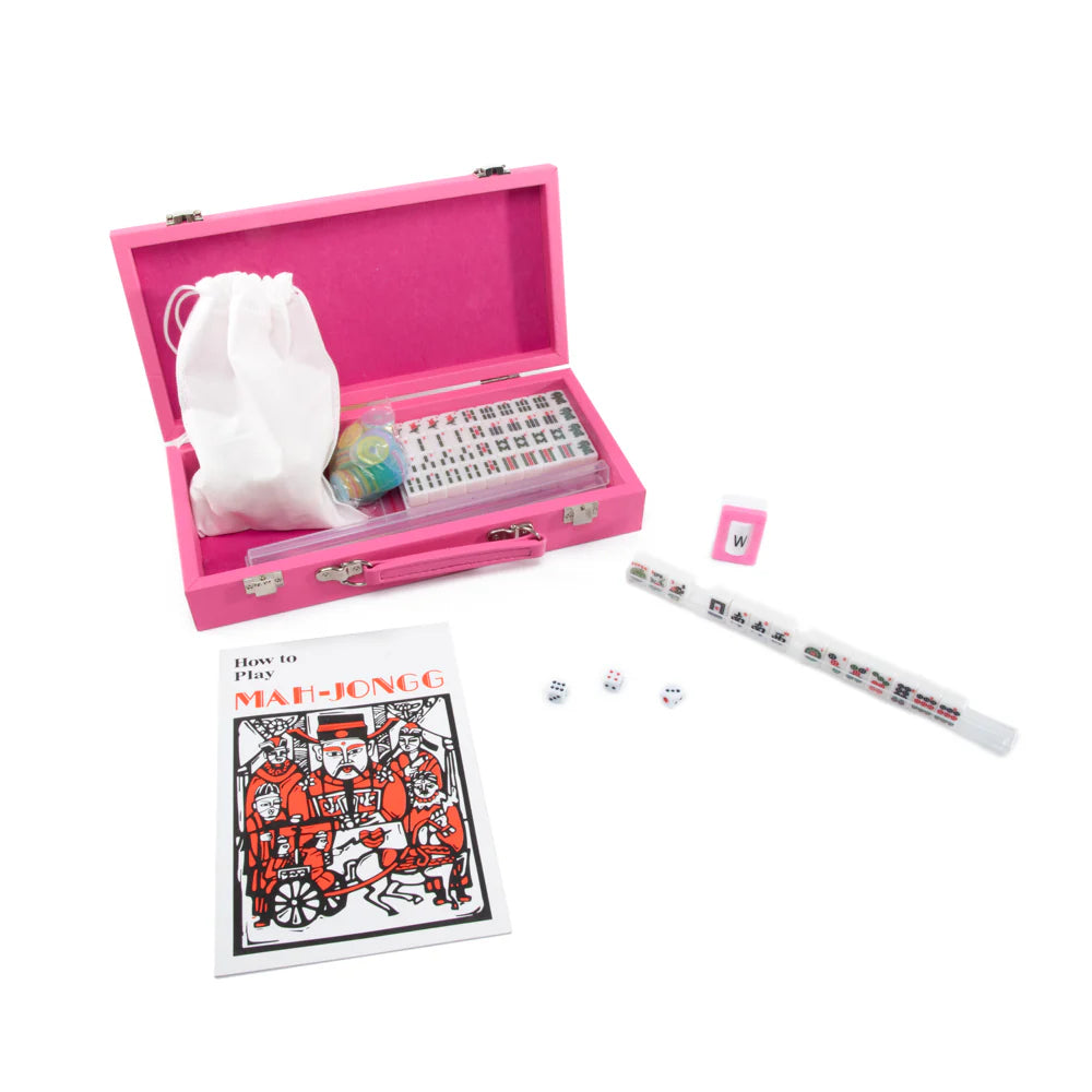 Pink Mini Mahjong Set