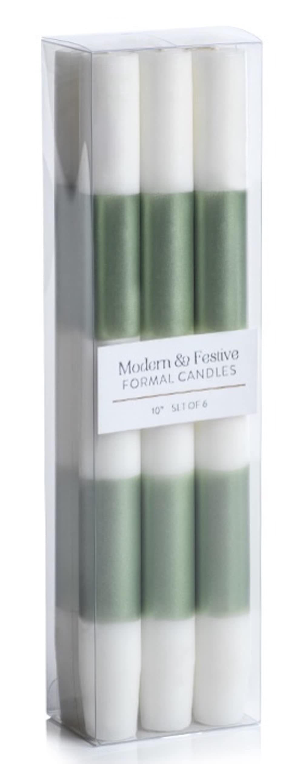 Green Striped Candles