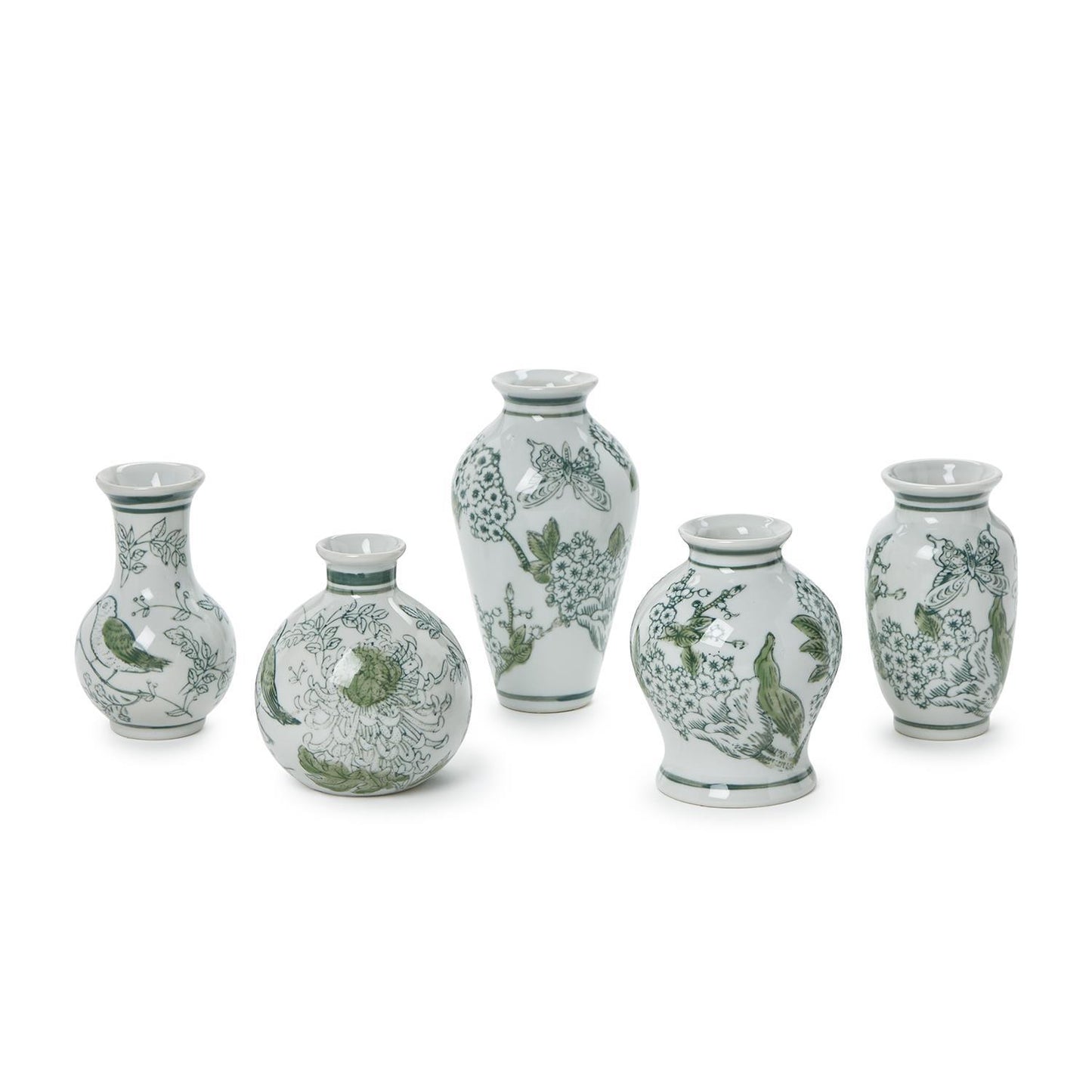 Green Chinoiserie Vase