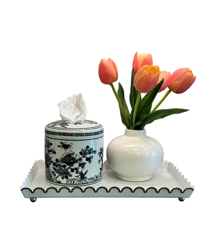 Round Ceramic Tissue Box