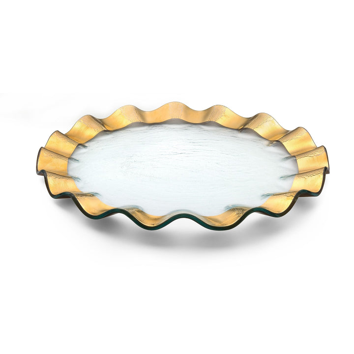 Gold Ruffle Buffet Plate