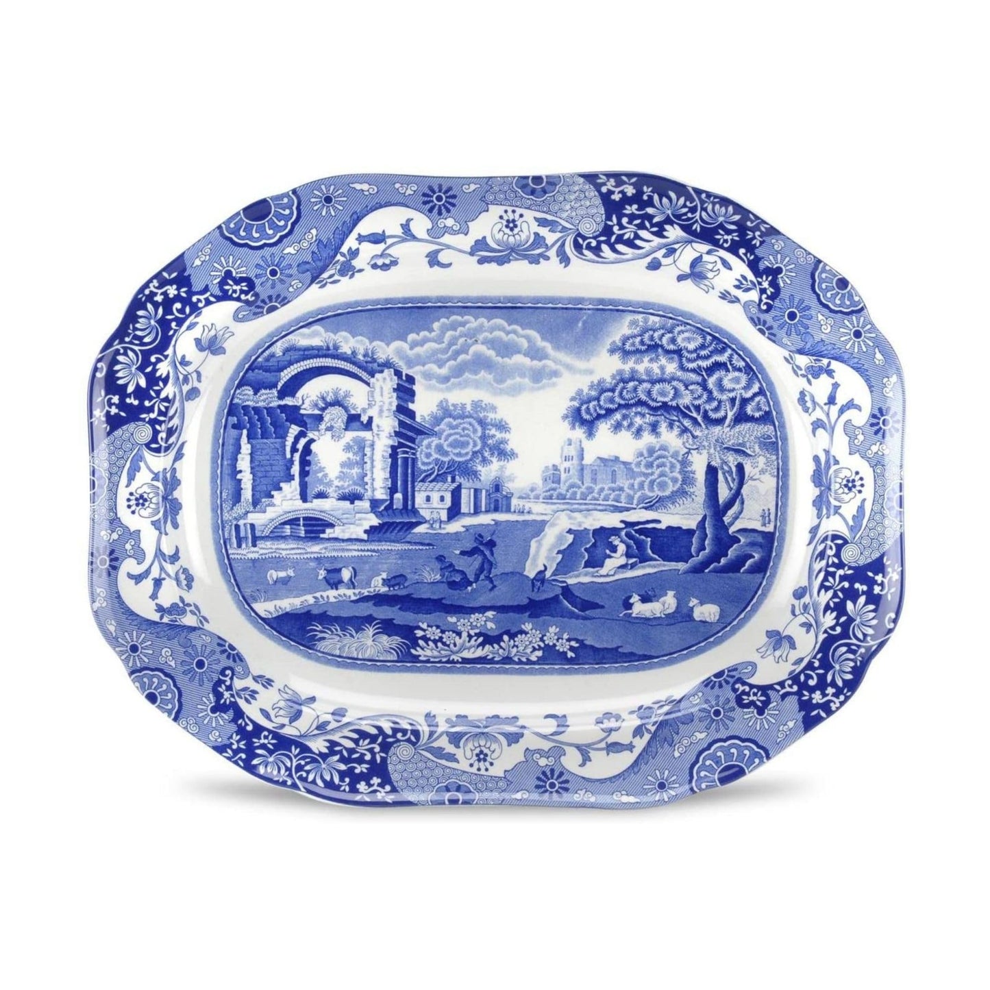 Blue Italian Oval Platter