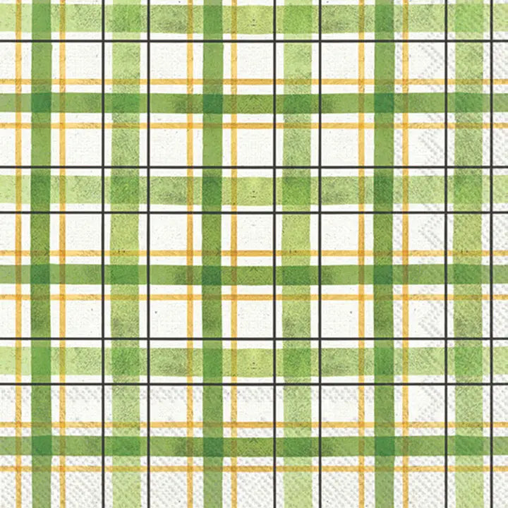 Orange & Green Plaid Guest Napkin