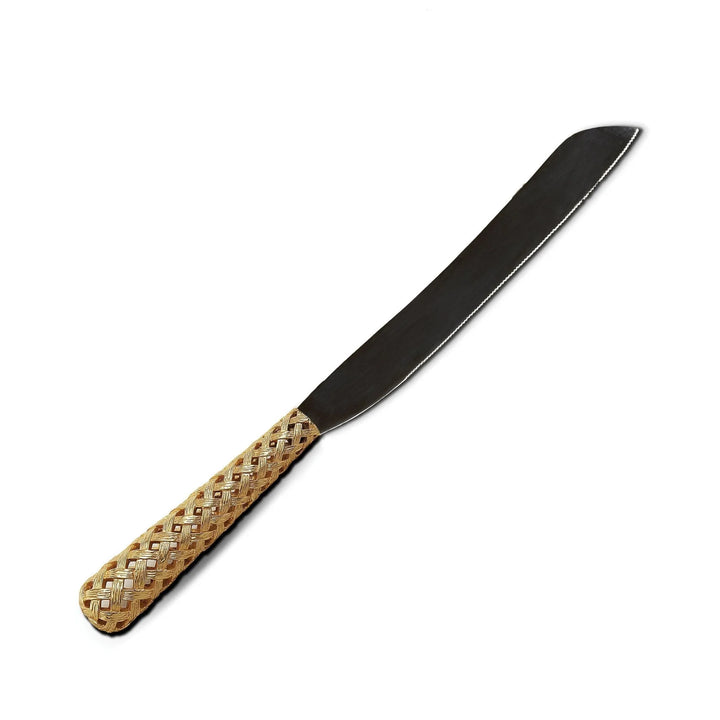 Gold Hollow Braid Bread Knife