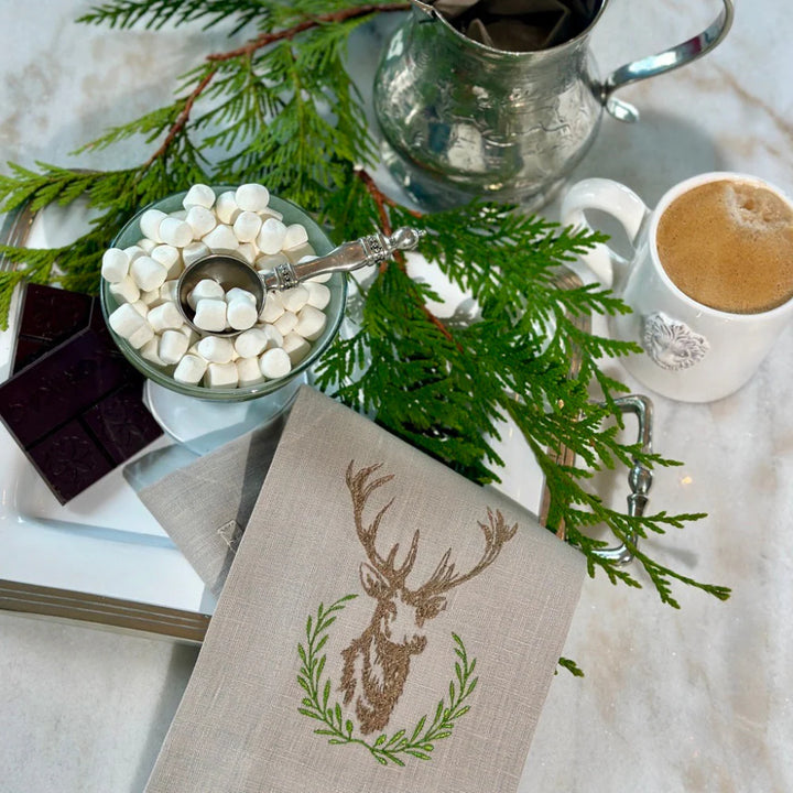 Laurel Wreath Stag Towel