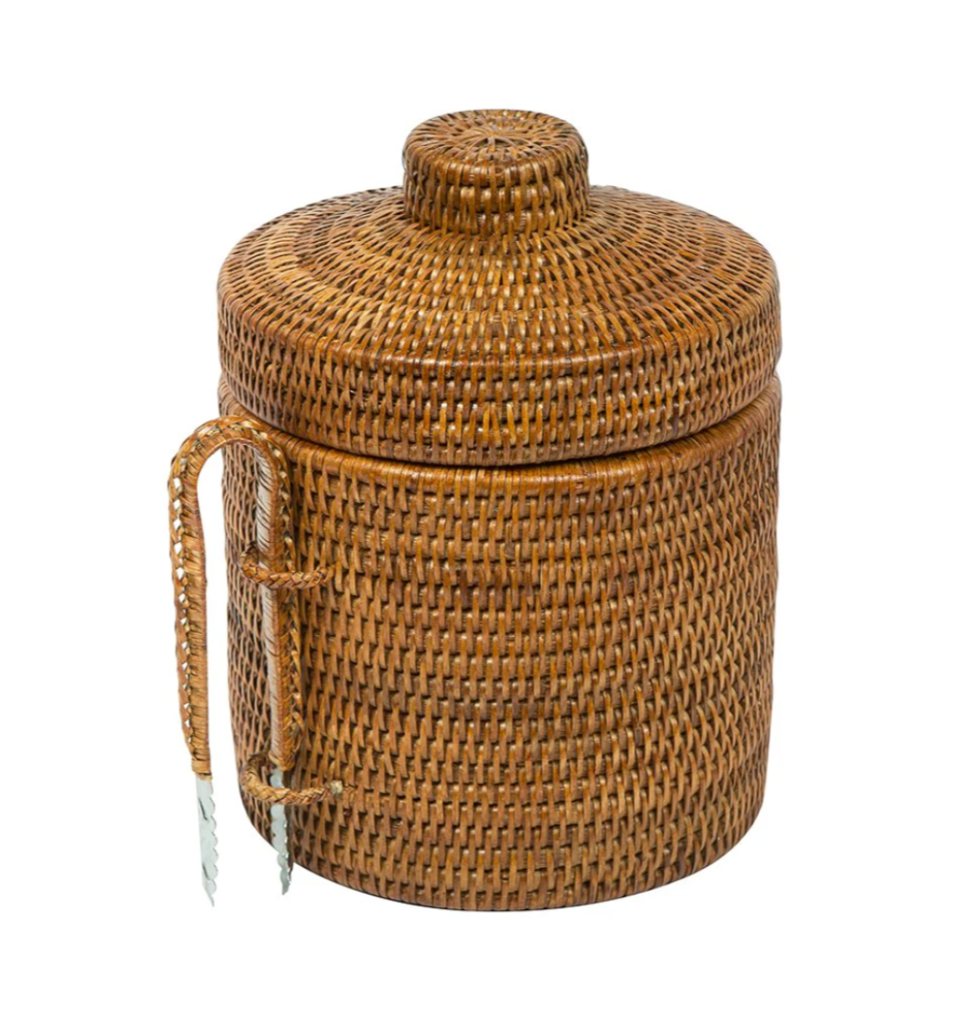 Woven Rattan Ice Bucket