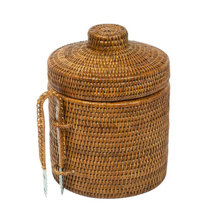 Woven Rattan Ice Bucket