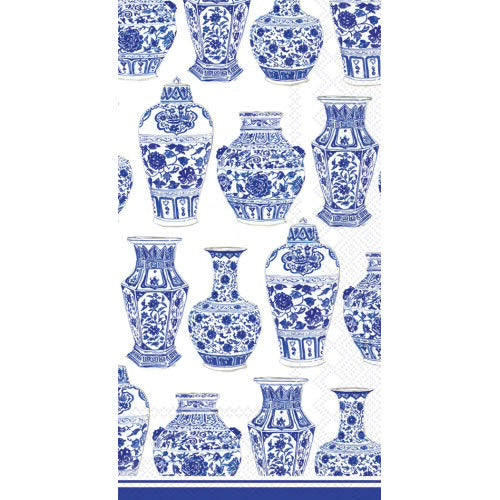 Blue and White Urn Paper Guest Napkins