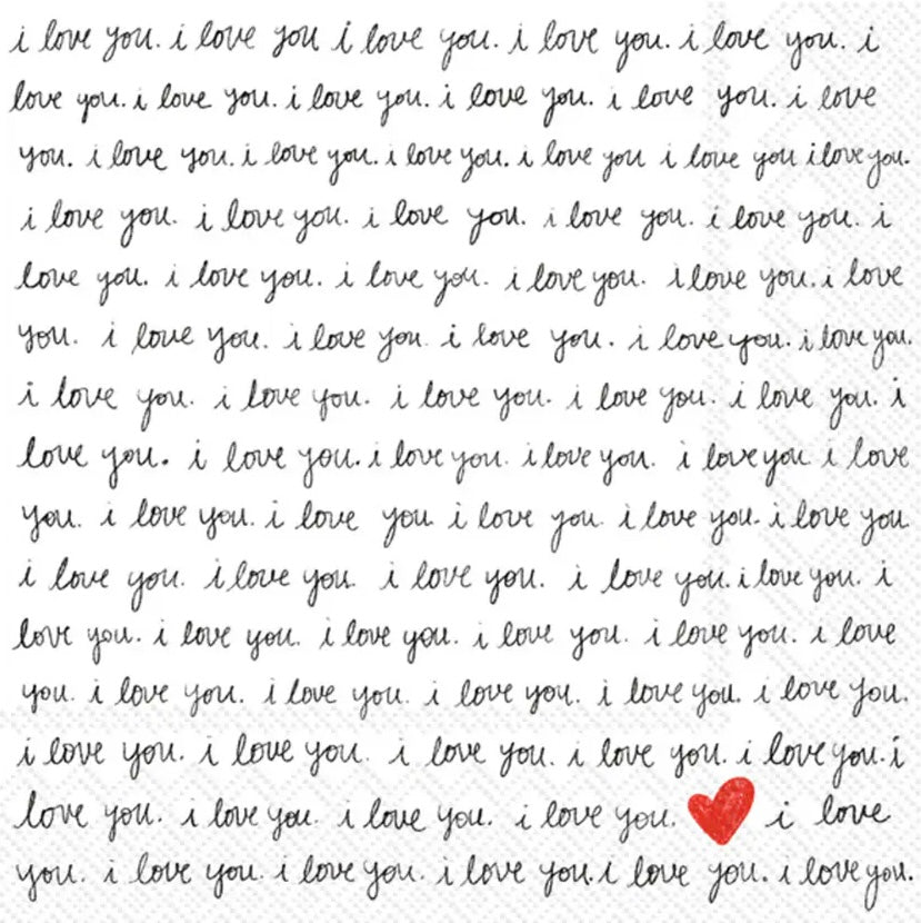 I Love You Paper Luncheon Napkins