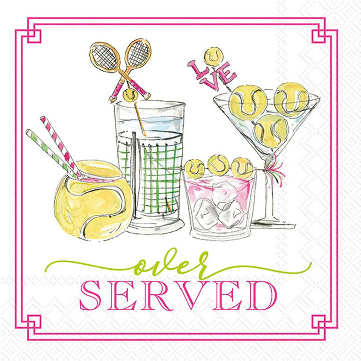 Tennis Drinks Paper Cocktail Napkins