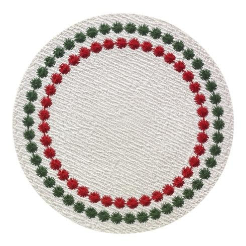 Pearls White, Red, Green Coasters