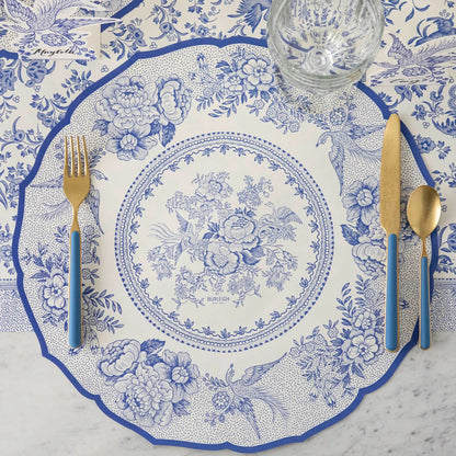 Blue Asiatic Pheasants Paper Placemats