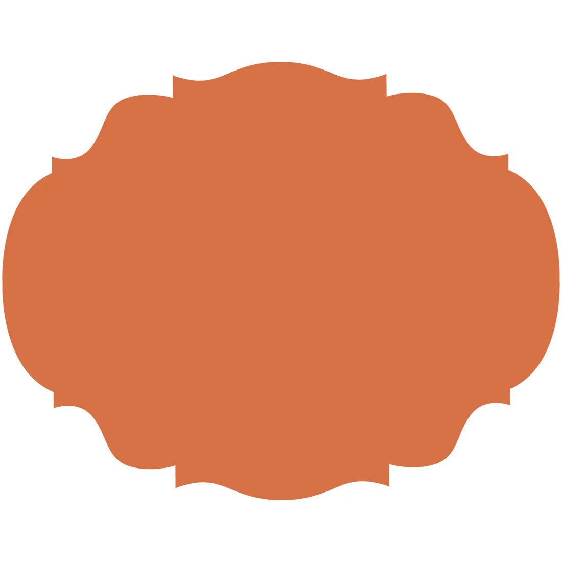 Orange French Frame Paper Placemats