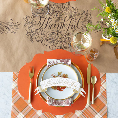 Orange French Frame Paper Placemats