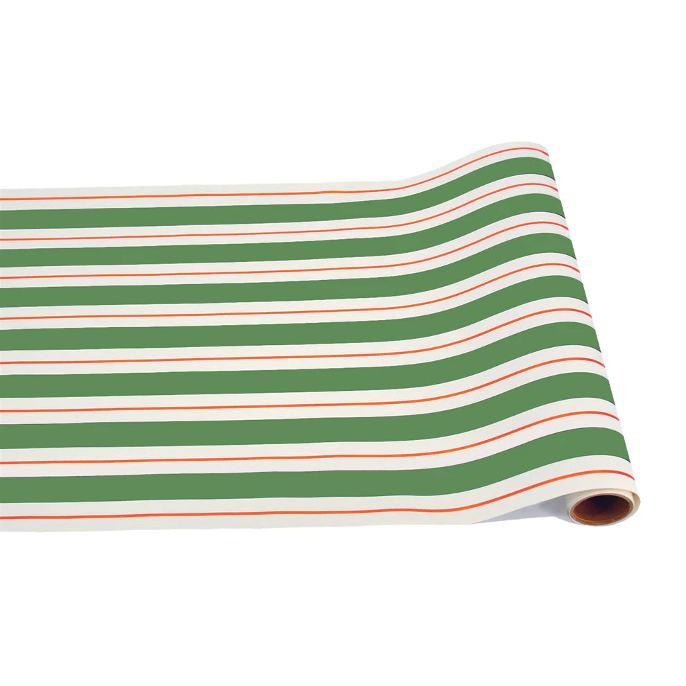 Green and Red Awning Paper Table Runner