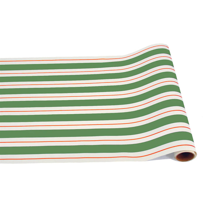 Green and Red Awning Paper Table Runner