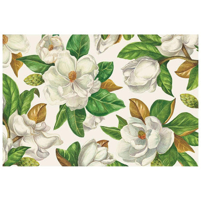 Mint Magnolia Bloom Paper Placemats