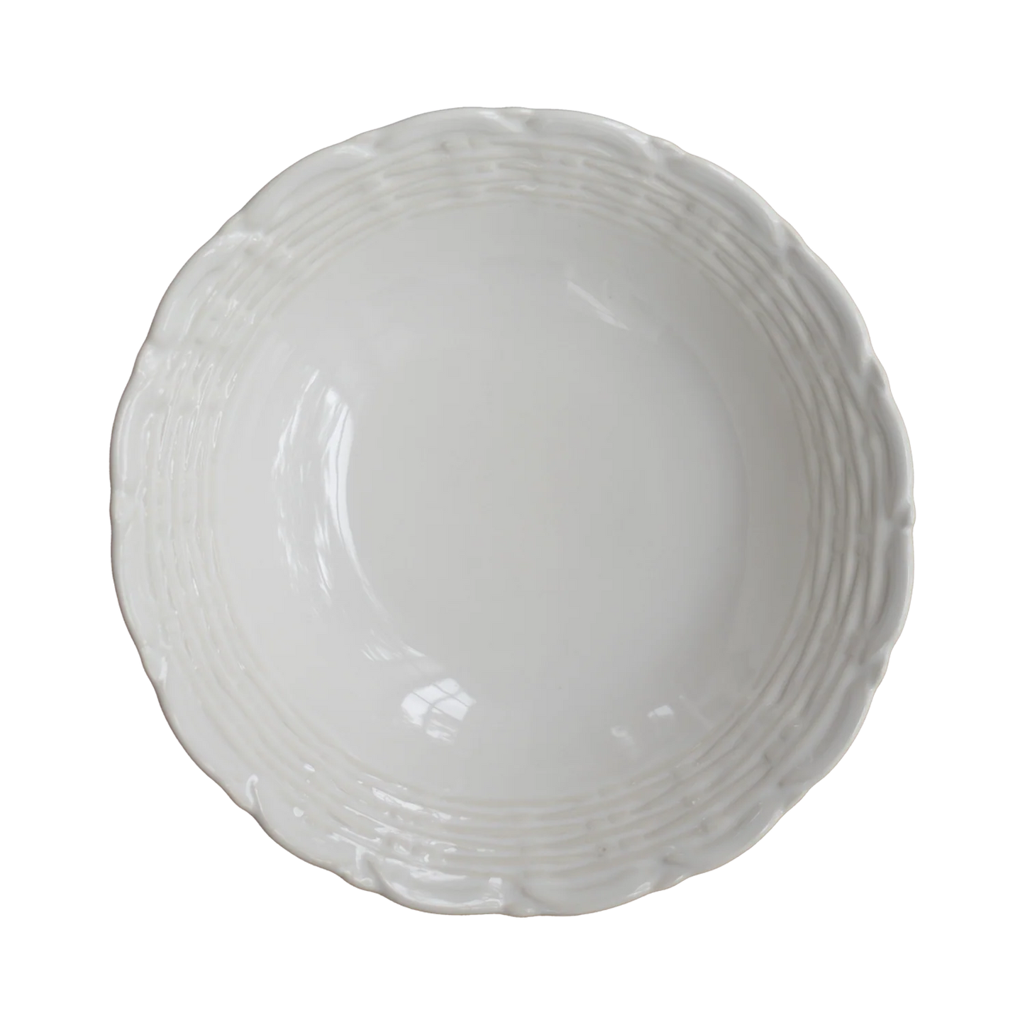 English Creme Basket Jubilee Pasta/Soup Bowl