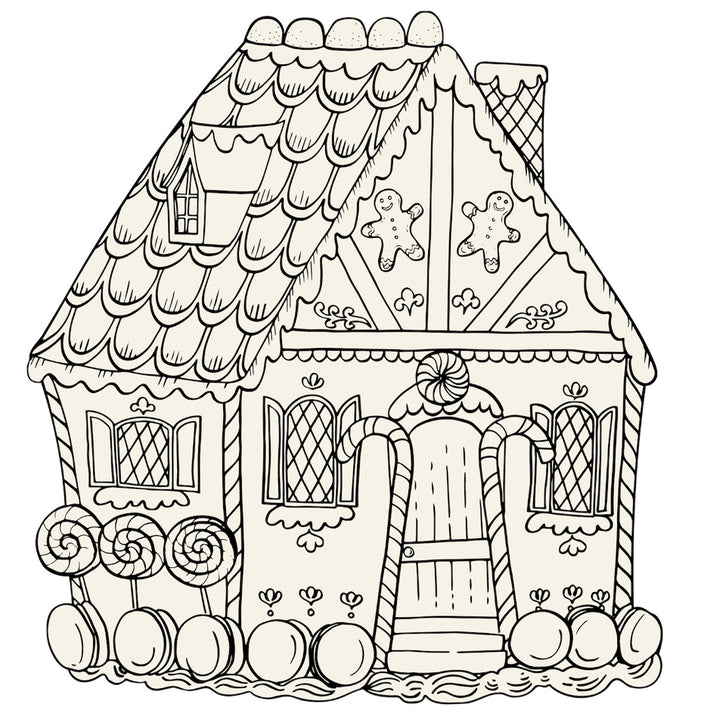 Gingerbread House Coloring Placemats