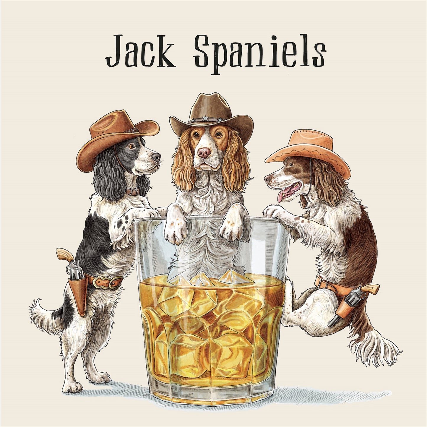 Jack Spaniels Paper Cocktail Napkins
