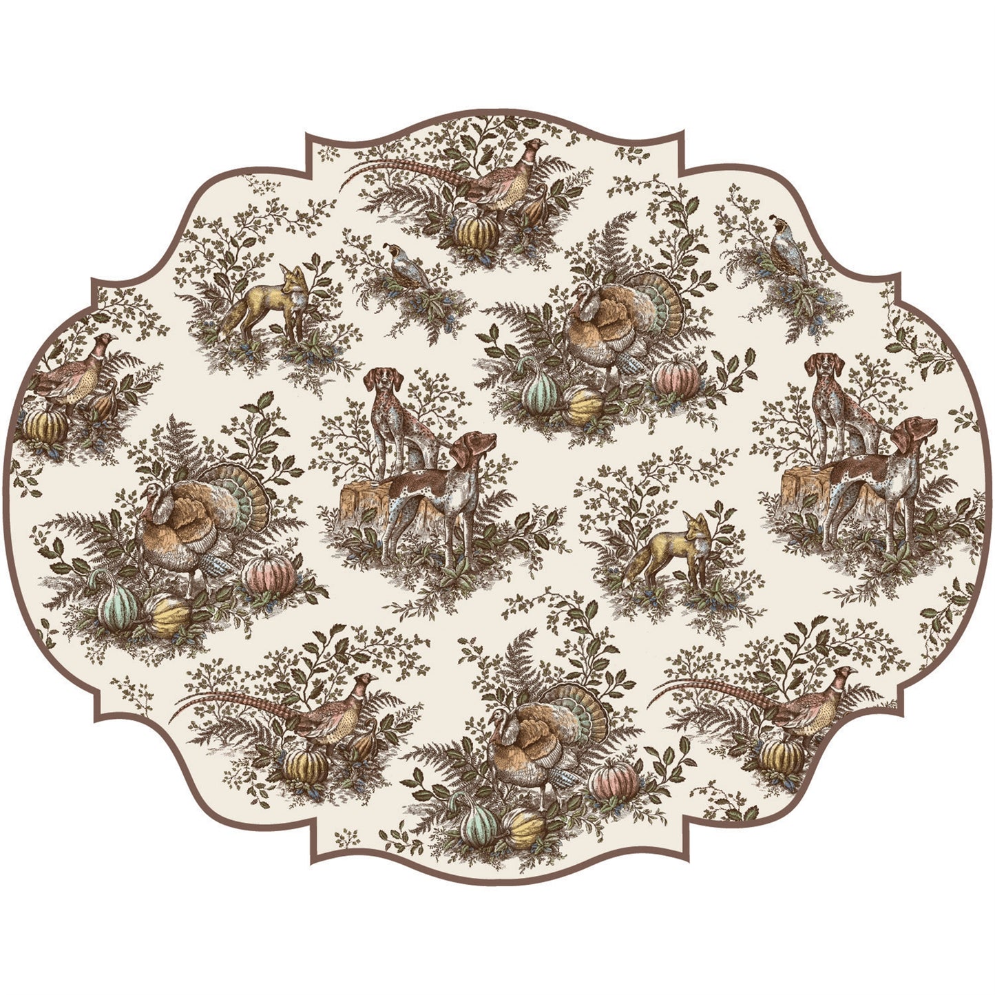 Harvest Toile Paper Placemats