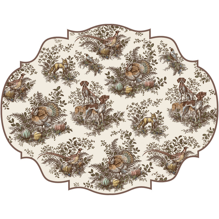 Harvest Toile Paper Placemats