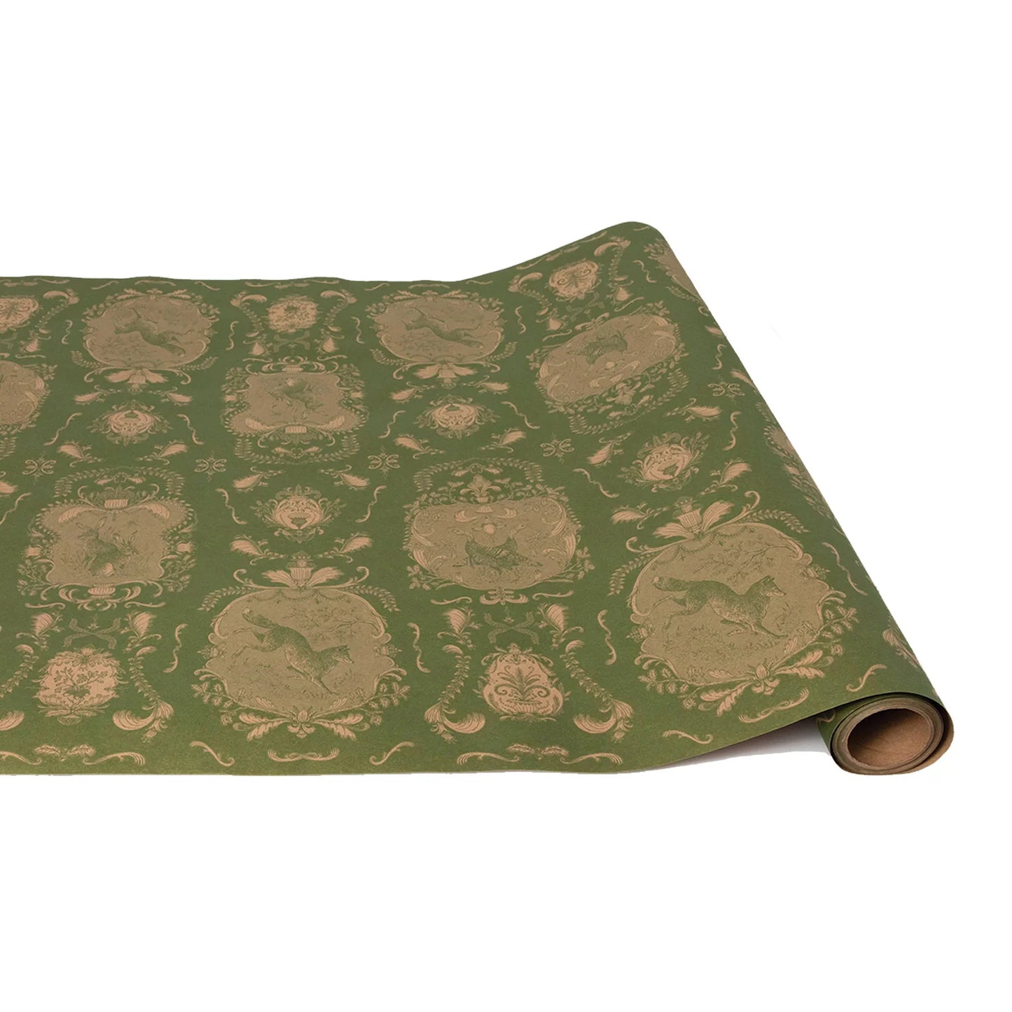 Moss Fable Toile Paper Table Runner