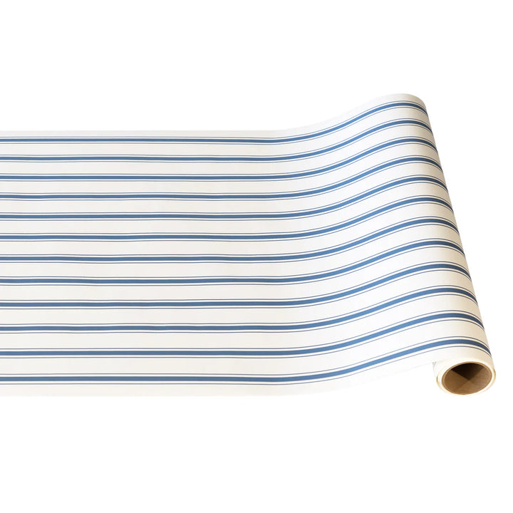 Blue & White Stripe Paper Table Runner