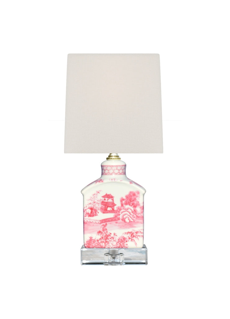 Pink and White Small Lamp