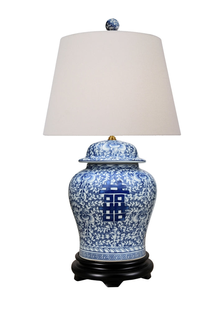 Blue and White Porcelain Lamp