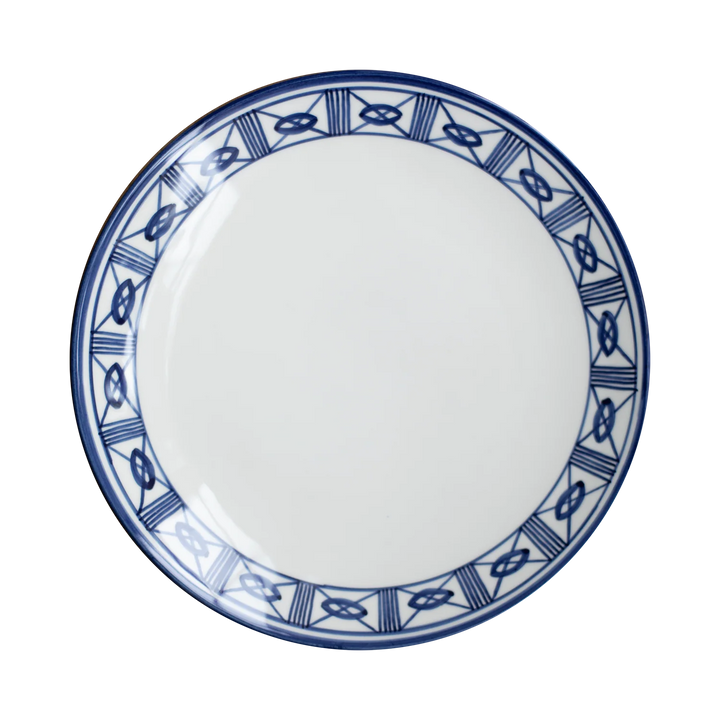 Blue Lisbon Dinner Plate Filigree Rim