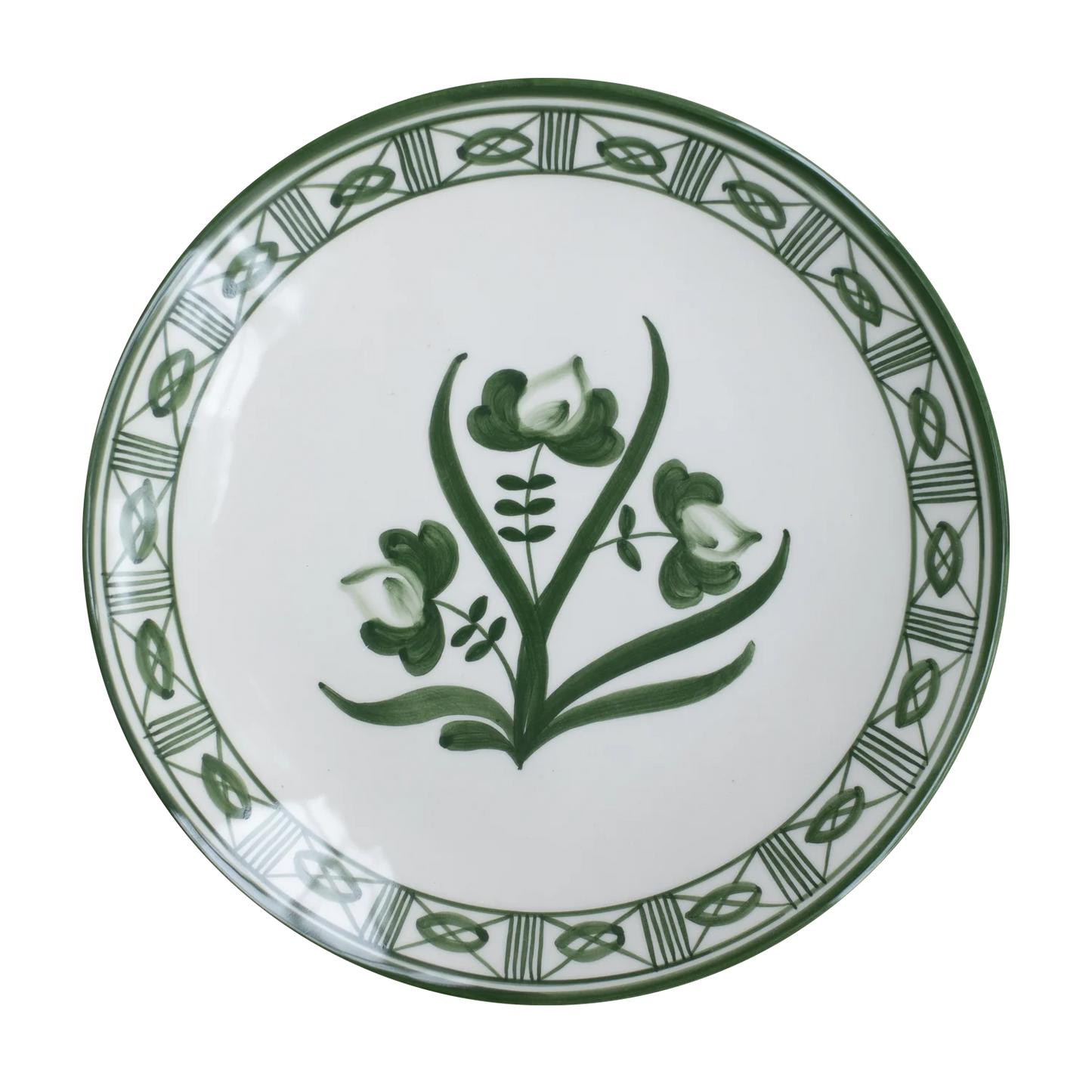 Green Lisbon Dinner Plate