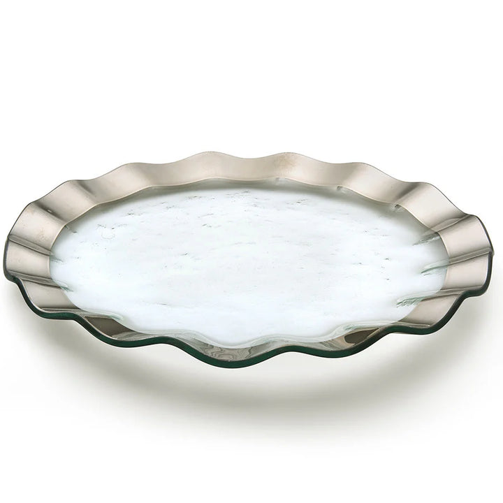 Platinum Ruffle Buffet Plate