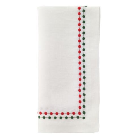 Pearls Red Green Napkins