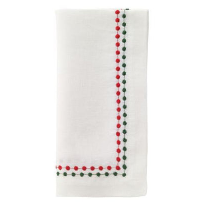 Pearls Red Green Napkins