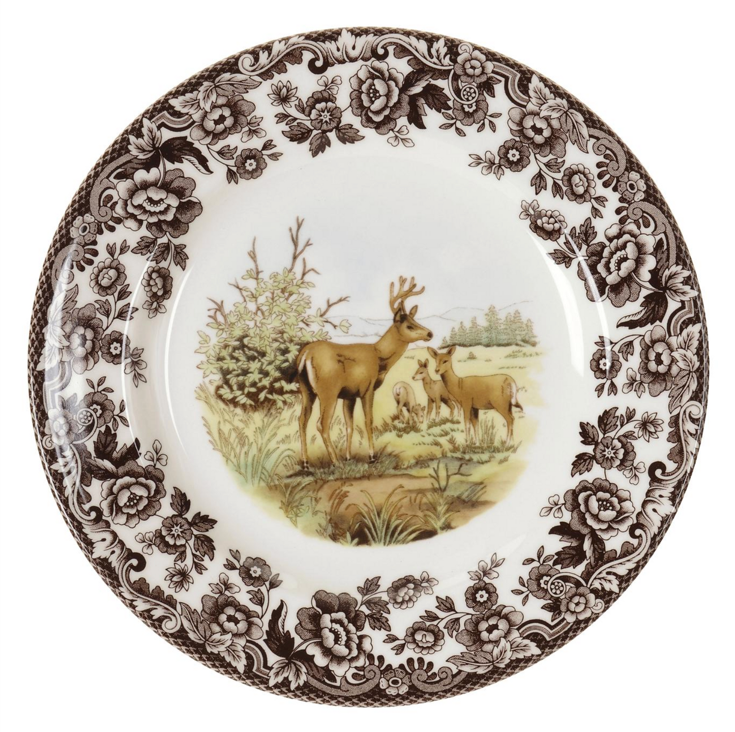 Mule Deer Motif Woodland Dinner Plate