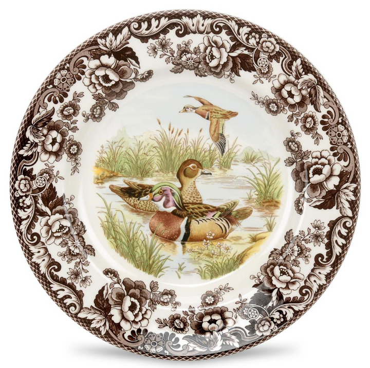 Wood Duck Motif Woodland Dinner Plate